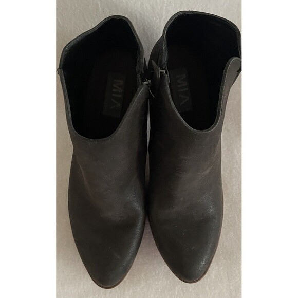 MIA Patton BLACK Ankle BOOTS Women's Size 9M Heeled Zippered Booties - Picture 2 of 11